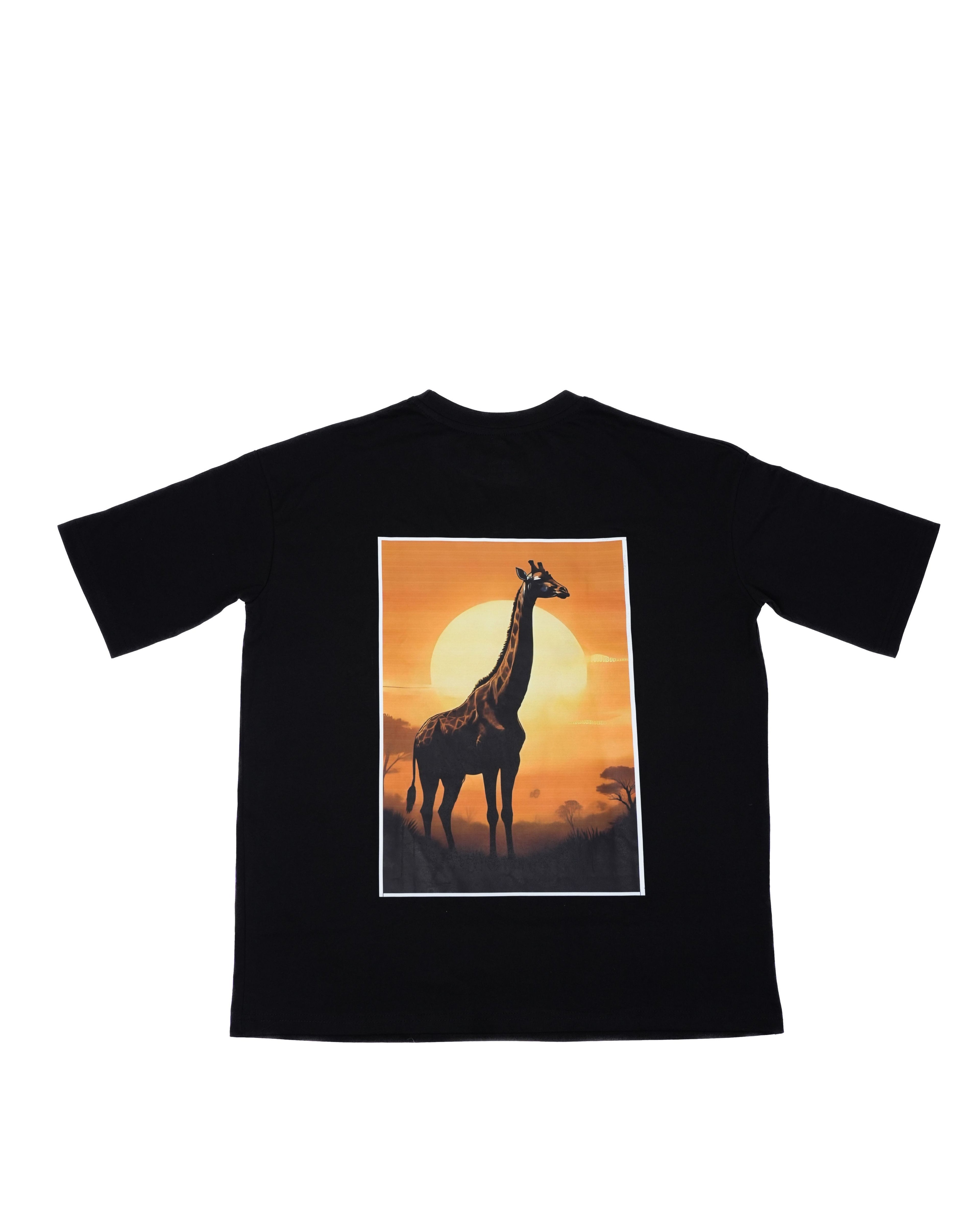 SUNSET GIRAFFE  Oversized Tshirt
