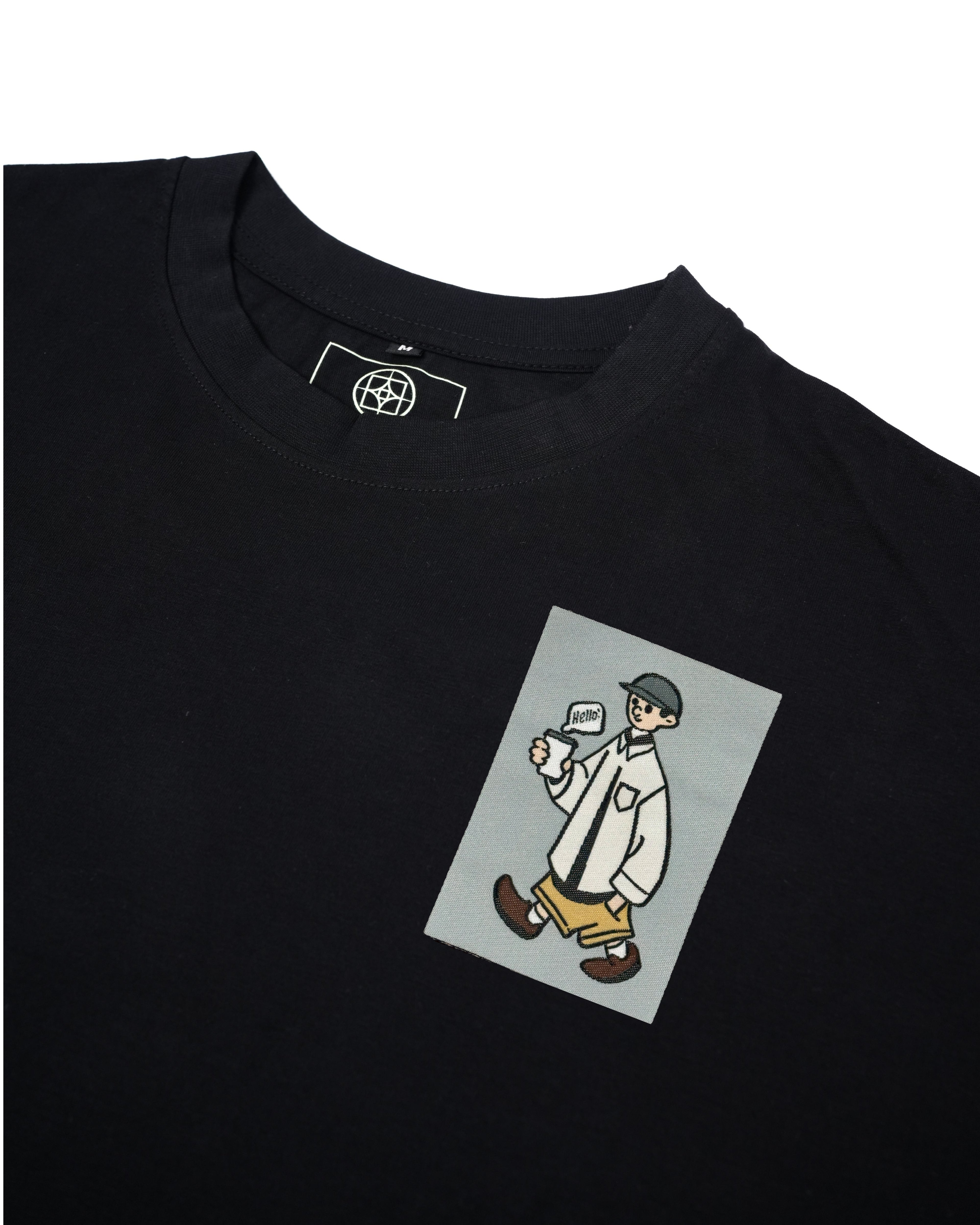 Black Solid Oversized Tshirt