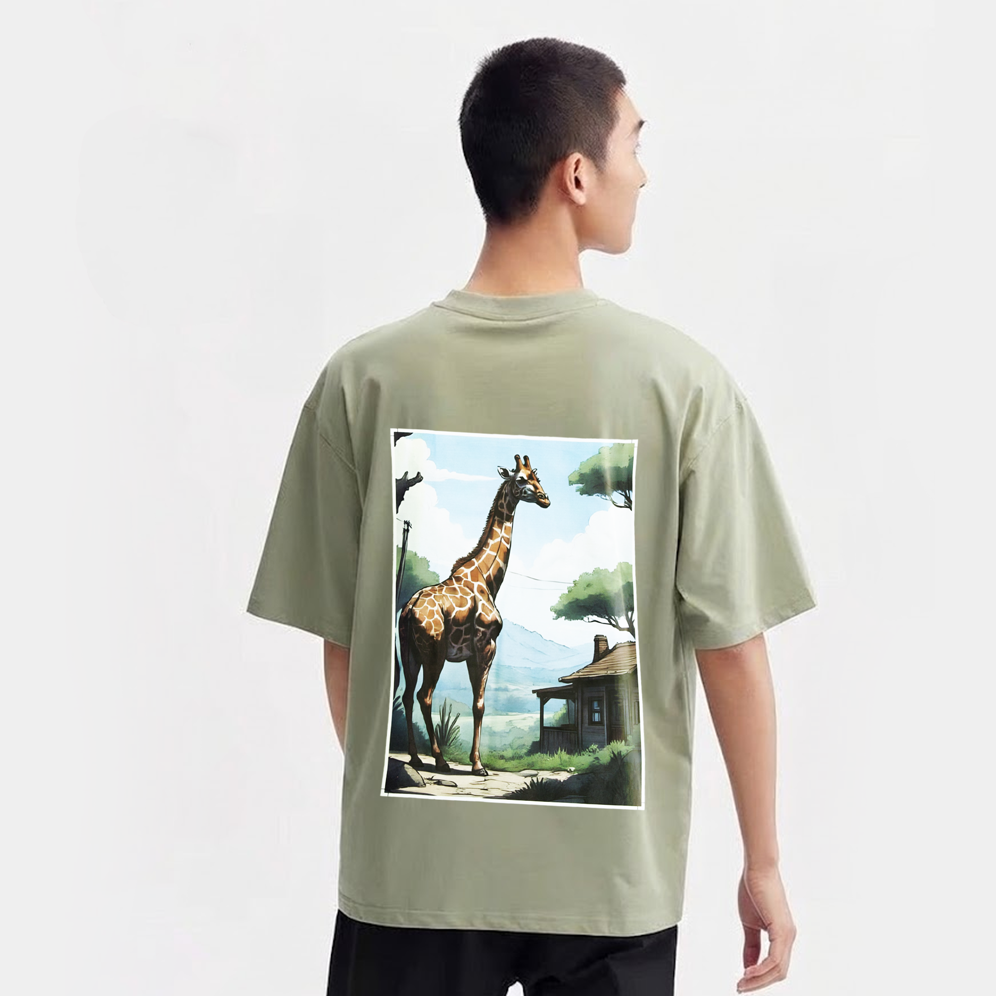 SUNRISE GIRAFFE  Oversized Tshirt