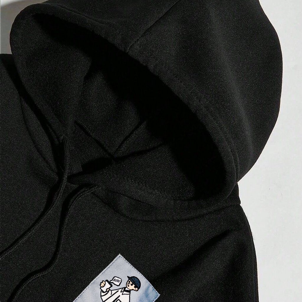Giraffe Sunset Black Hoodie
