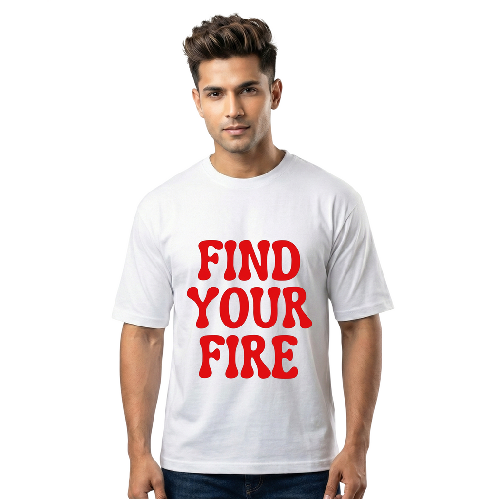 FIND YOUR FIRE Oversized tshirt