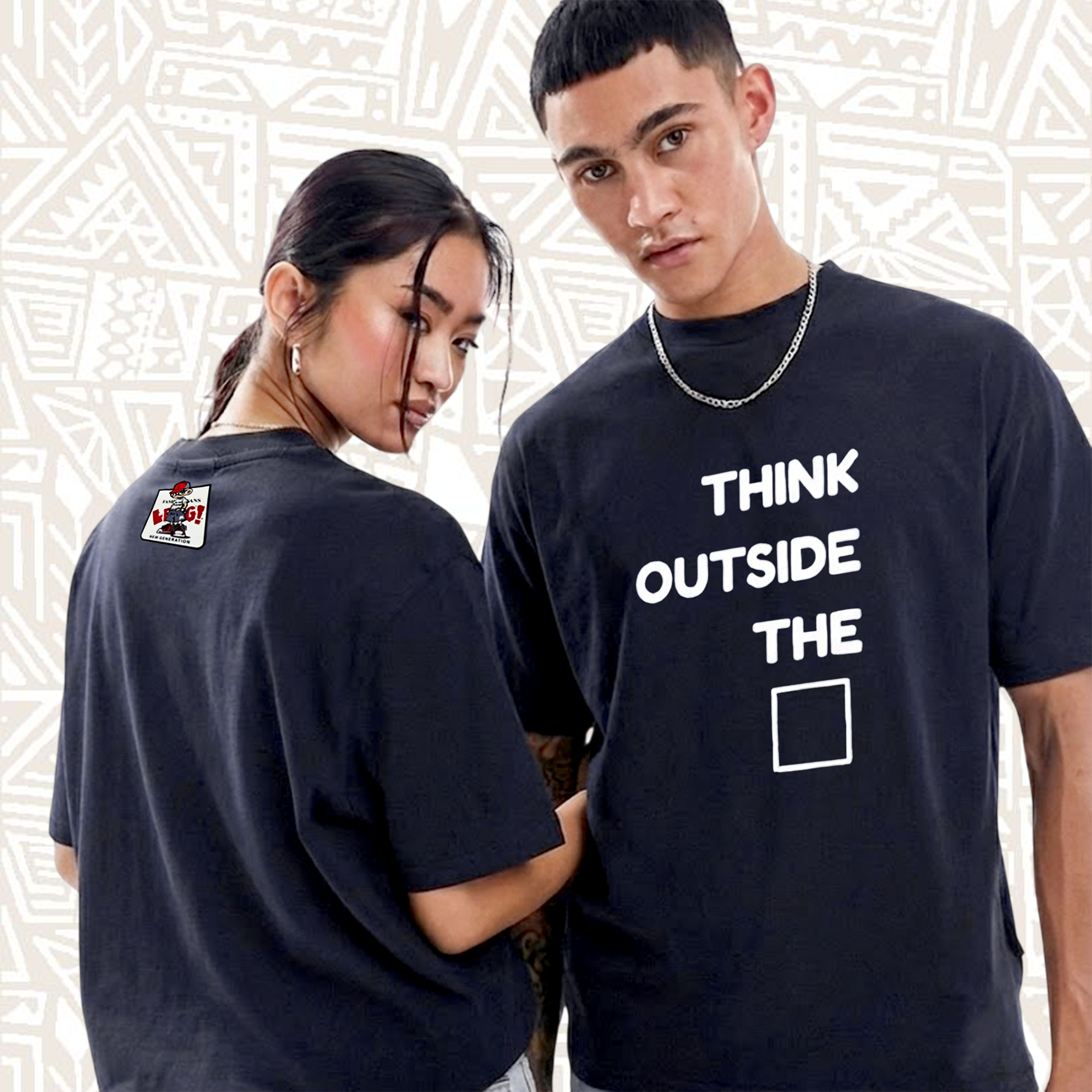 THINK OUTSIDE THE □ Oversized Tshirt
