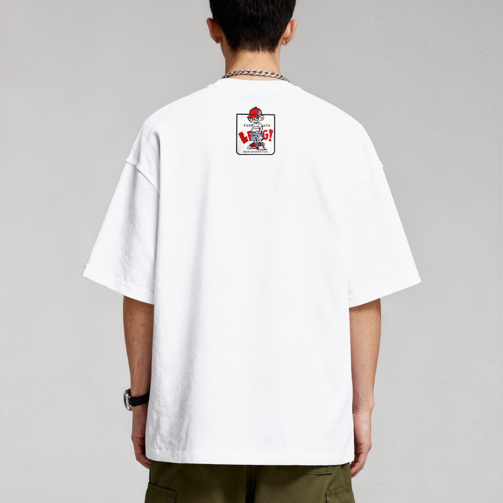White Solid Oversized Tshirt