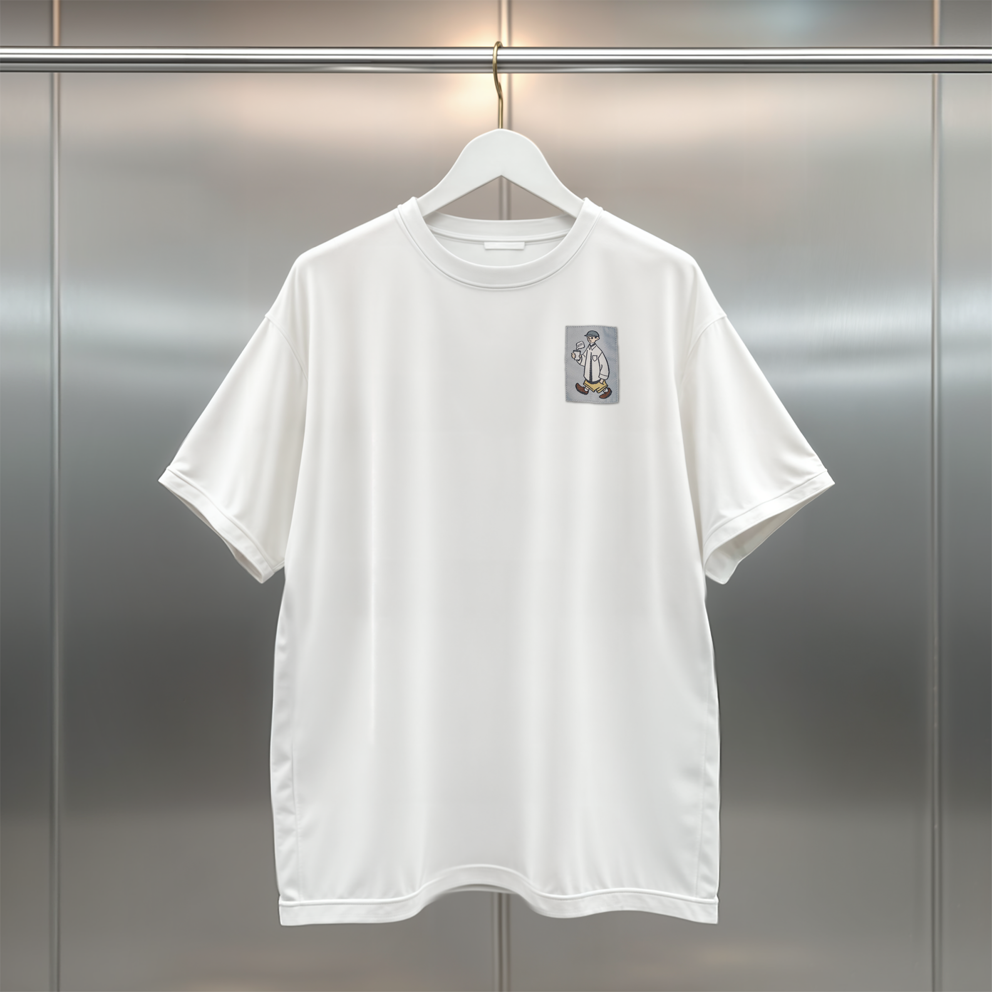 White Solid Oversized Tshirt