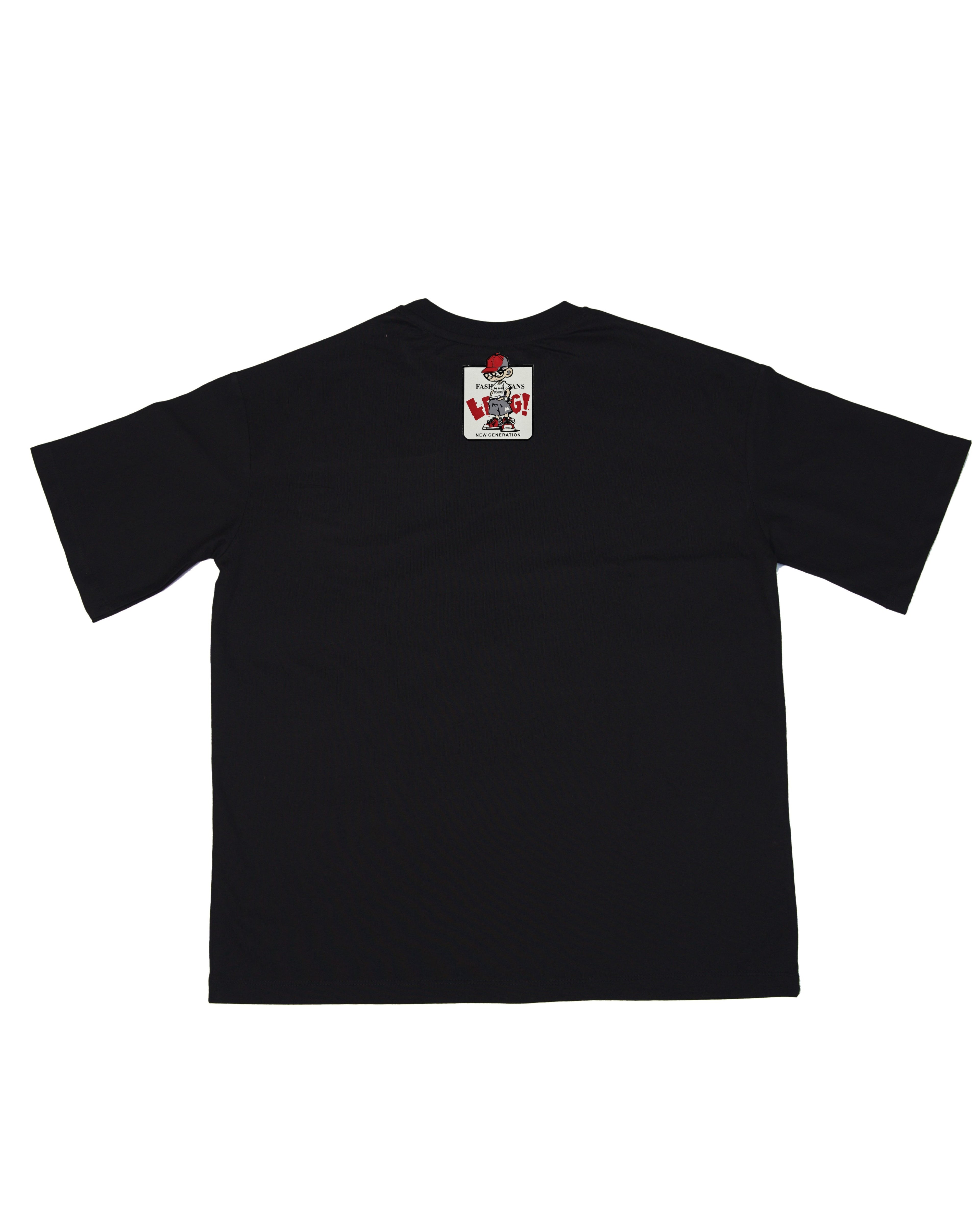 Black Solid Oversized Tshirt