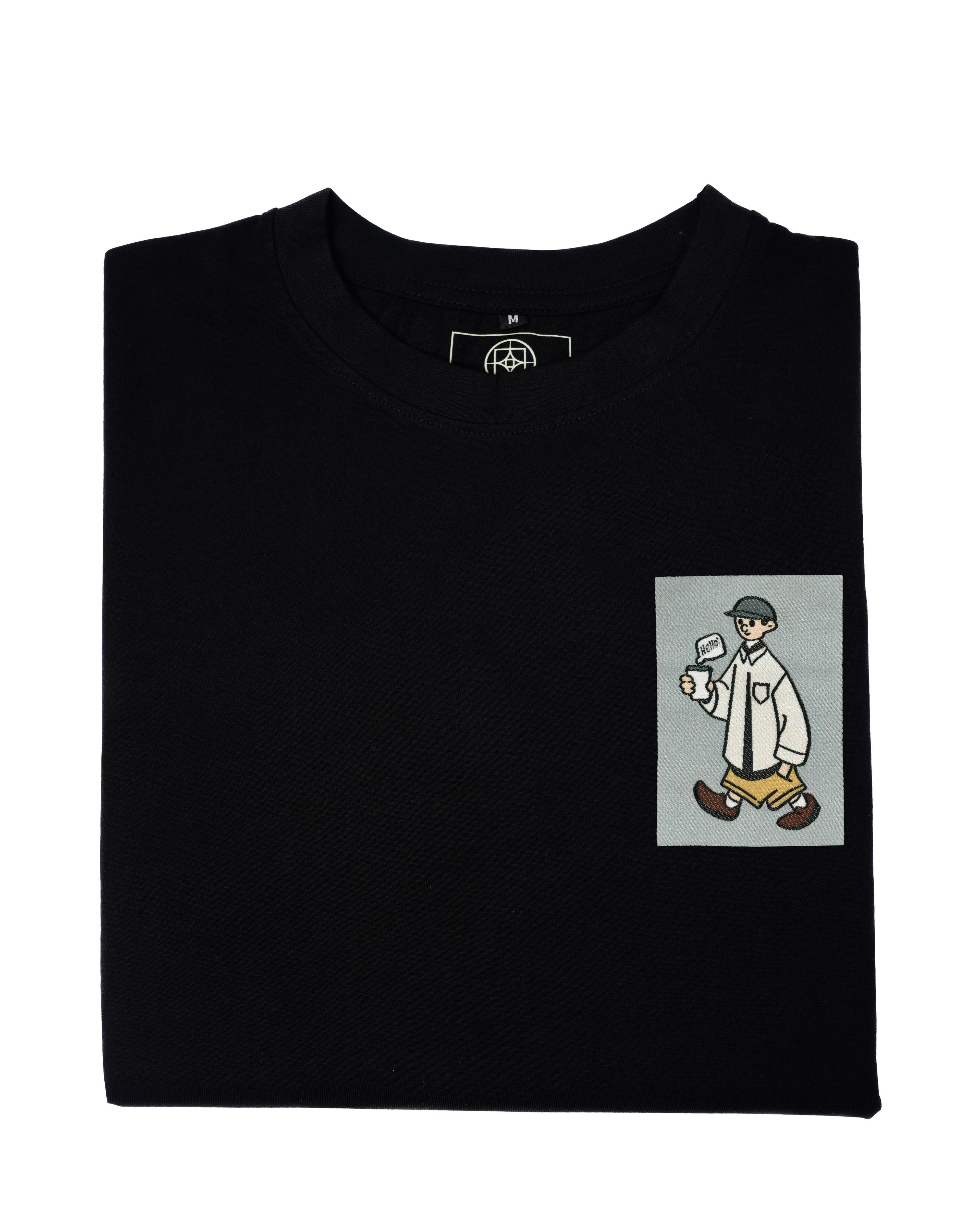 Black Solid Oversized Tshirt