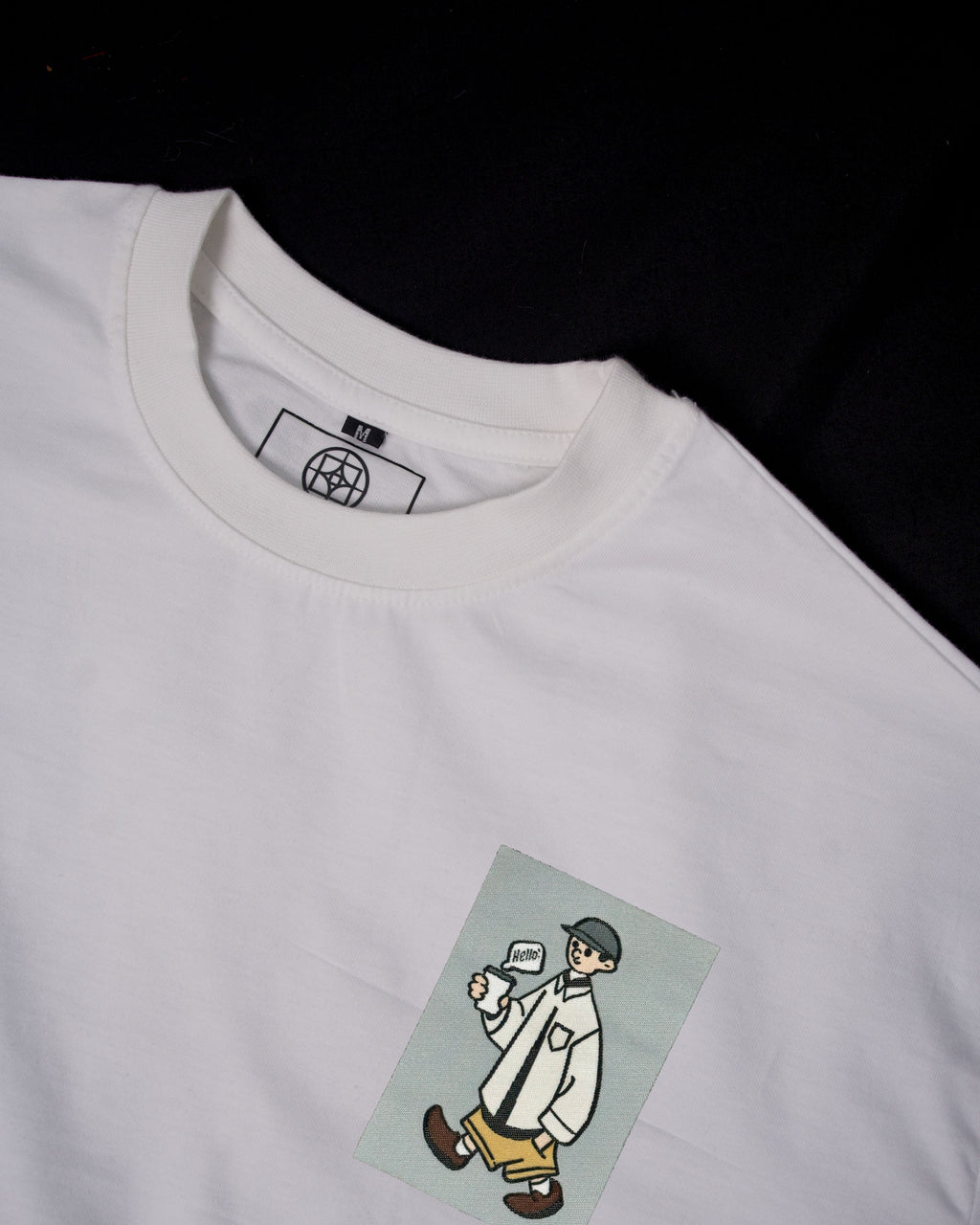 White Solid Oversized Tshirt