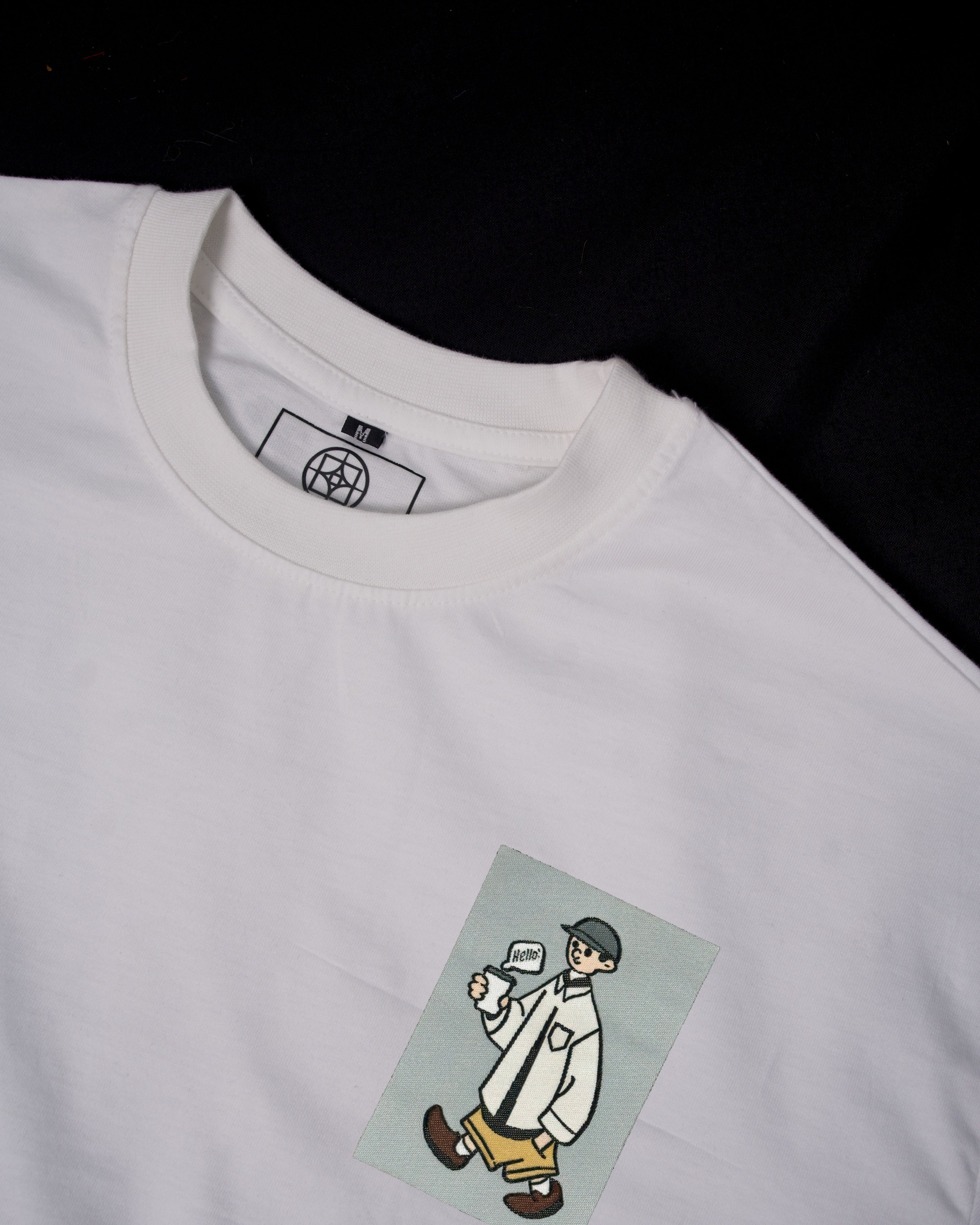 White Solid Oversized Tshirt