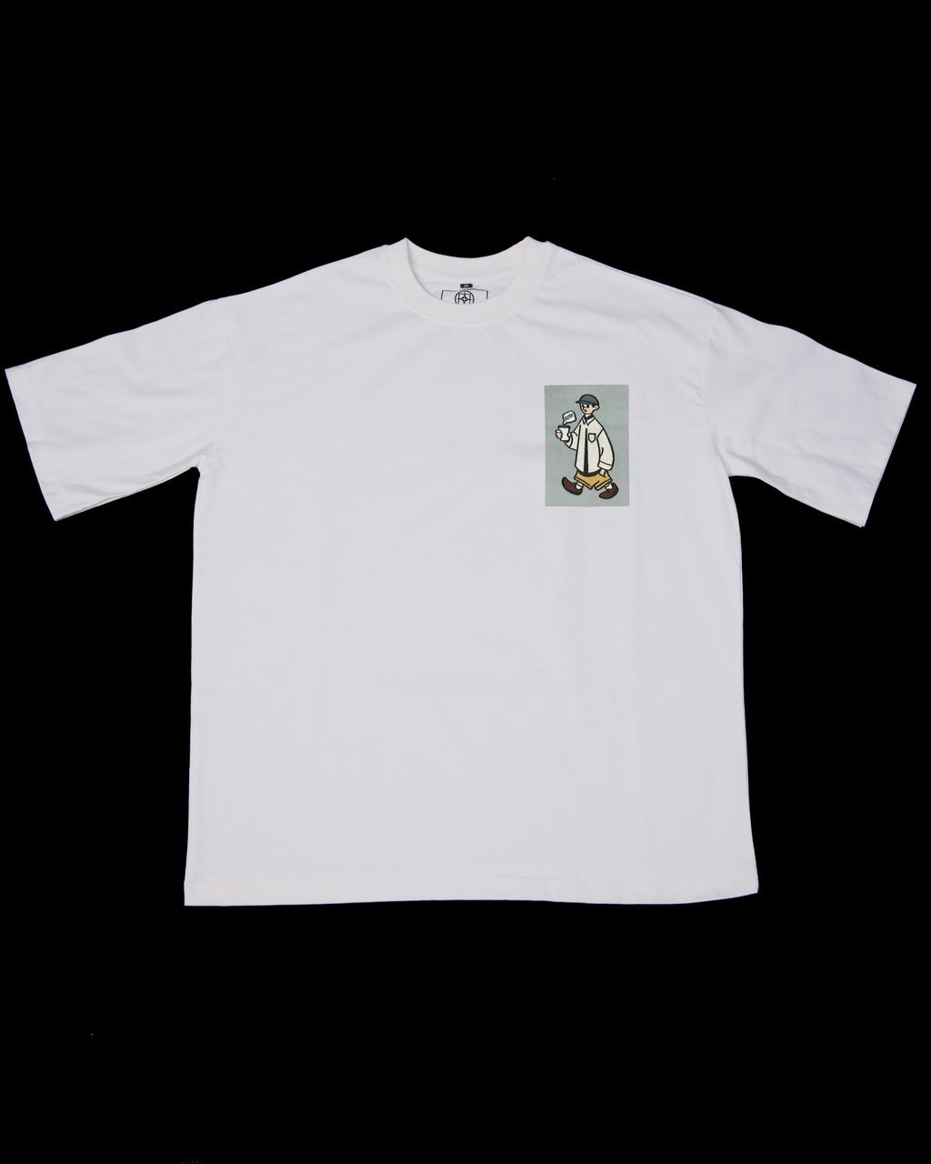 White Solid Oversized Tshirt