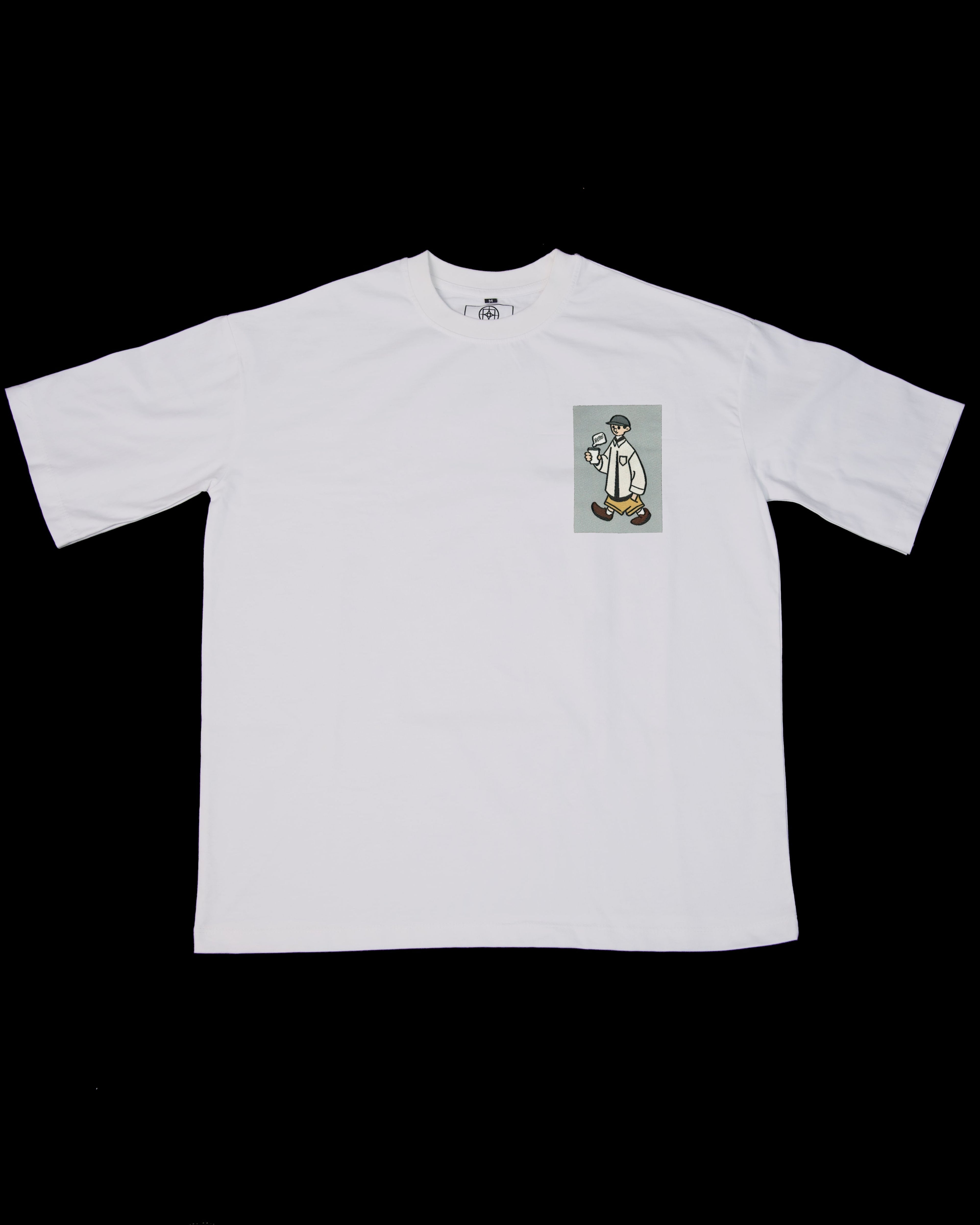 White Solid Oversized Tshirt